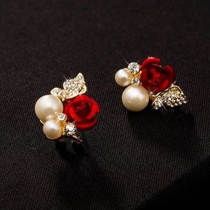 Rose earrings